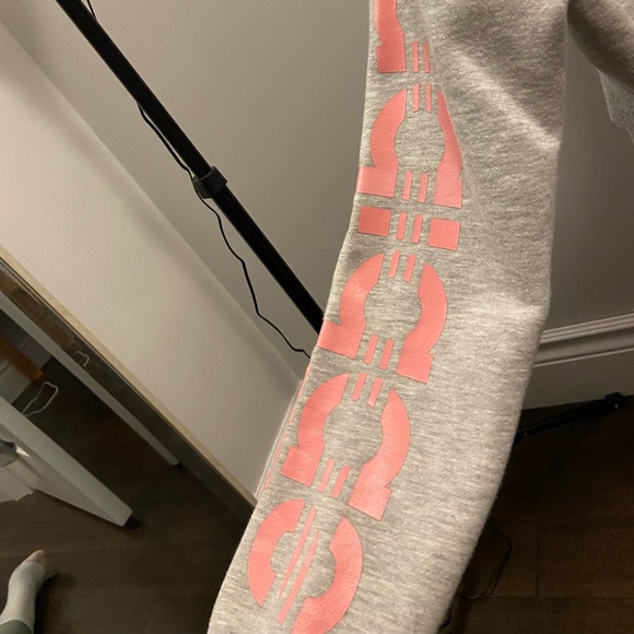 Adidas grey crop top hoodie - Picture 3 of 4